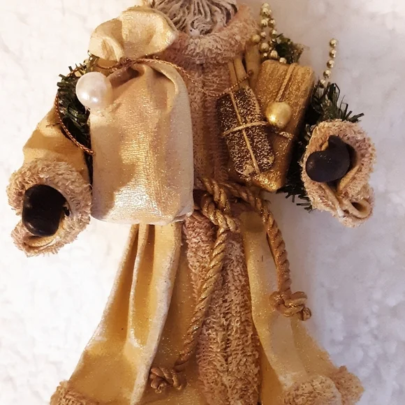 Gold Gorgeous Santa Tree Ornament 7.5" - Picture 4 of 8